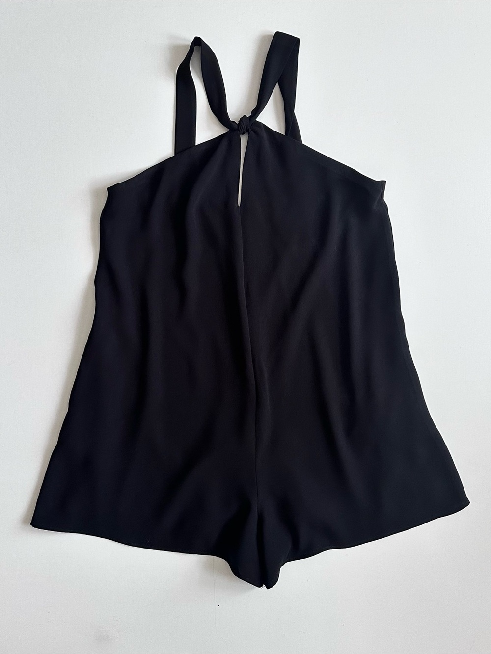 ZARA TRAFALUC Black Romper Halter Neck Pockets Size Large